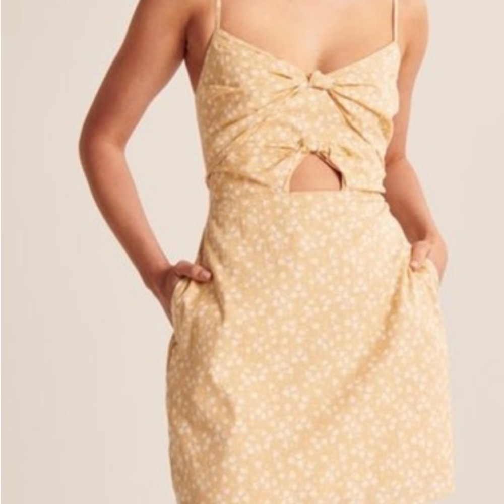 Abercrombie & Fitch Yellow Floral Mini Dress